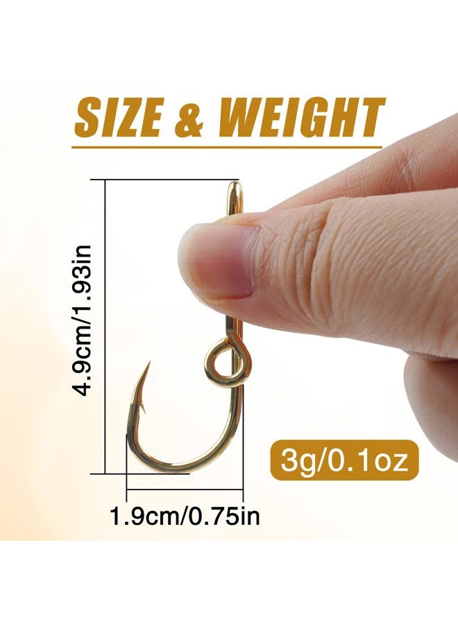 VATEICO Fishing Hook Hat Pins, 20pcs/Box Fishing Hook Hat Clip for hat tie Clasp Fashion Trend Hat Decoration Gold -20pcs - Image 2