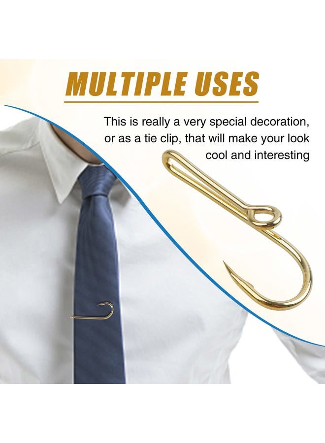 VATEICO Fishing Hook Hat Pins, 20pcs/Box Fishing Hook Hat Clip for hat tie Clasp Fashion Trend Hat Decoration Gold -20pcs - Image 4