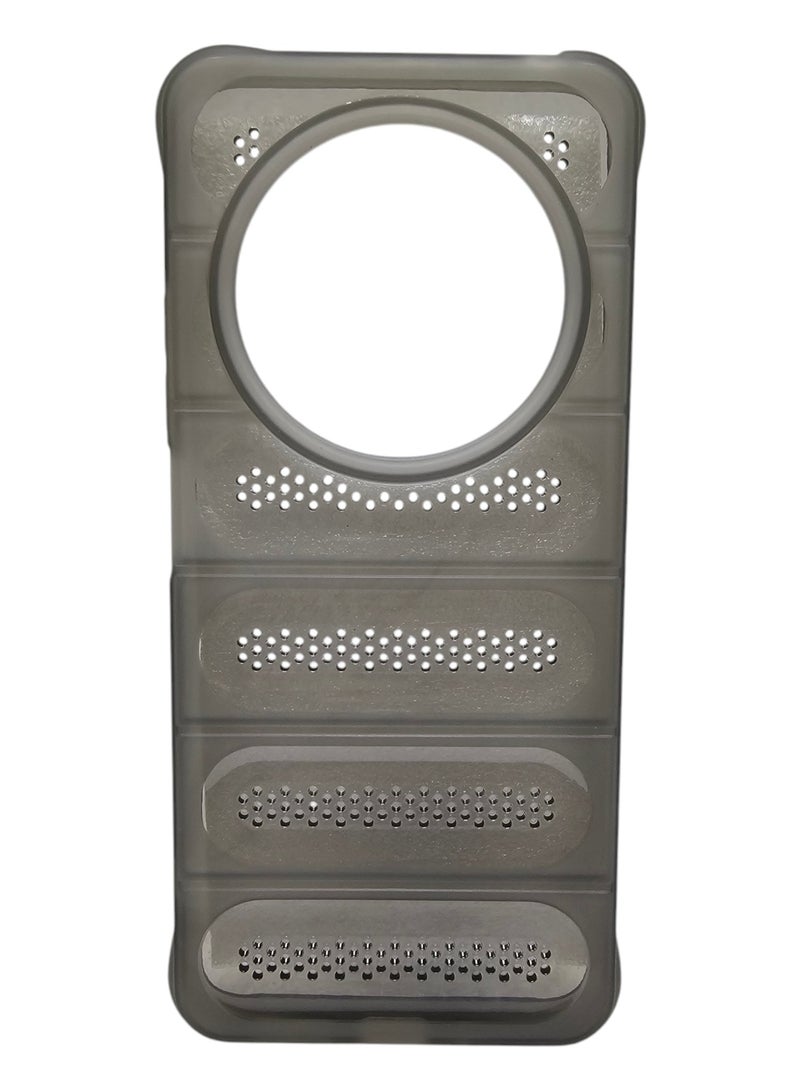 غطاء حماية مخرم طارد للحرارة من السيليكون لهاتف شاومي بوكو C75 - رمادي - Image 1