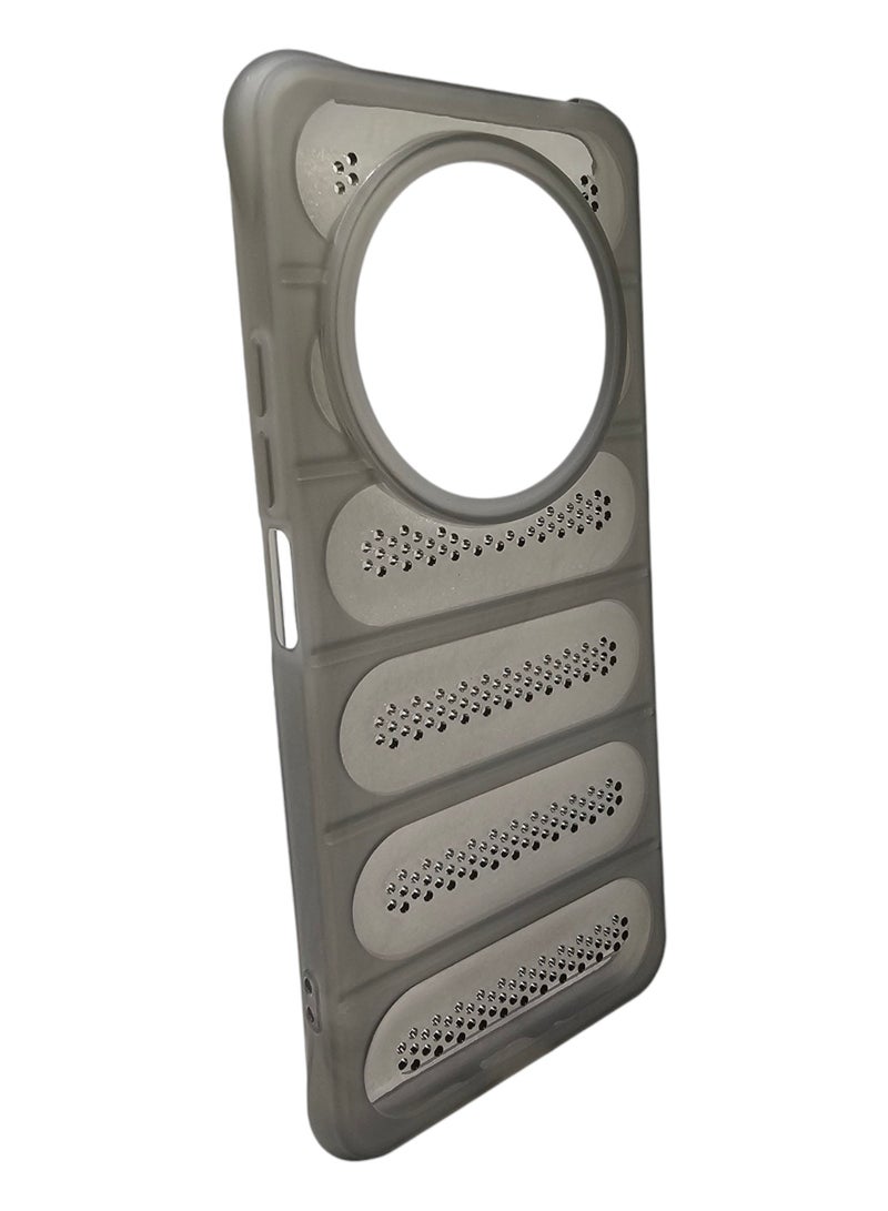 غطاء حماية مخرم طارد للحرارة من السيليكون لهاتف شاومي بوكو C75 - رمادي - Image 2