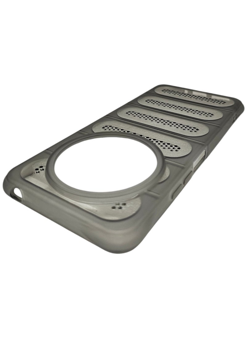 غطاء حماية مخرم طارد للحرارة من السيليكون لهاتف شاومي بوكو C75 - رمادي - Image 4