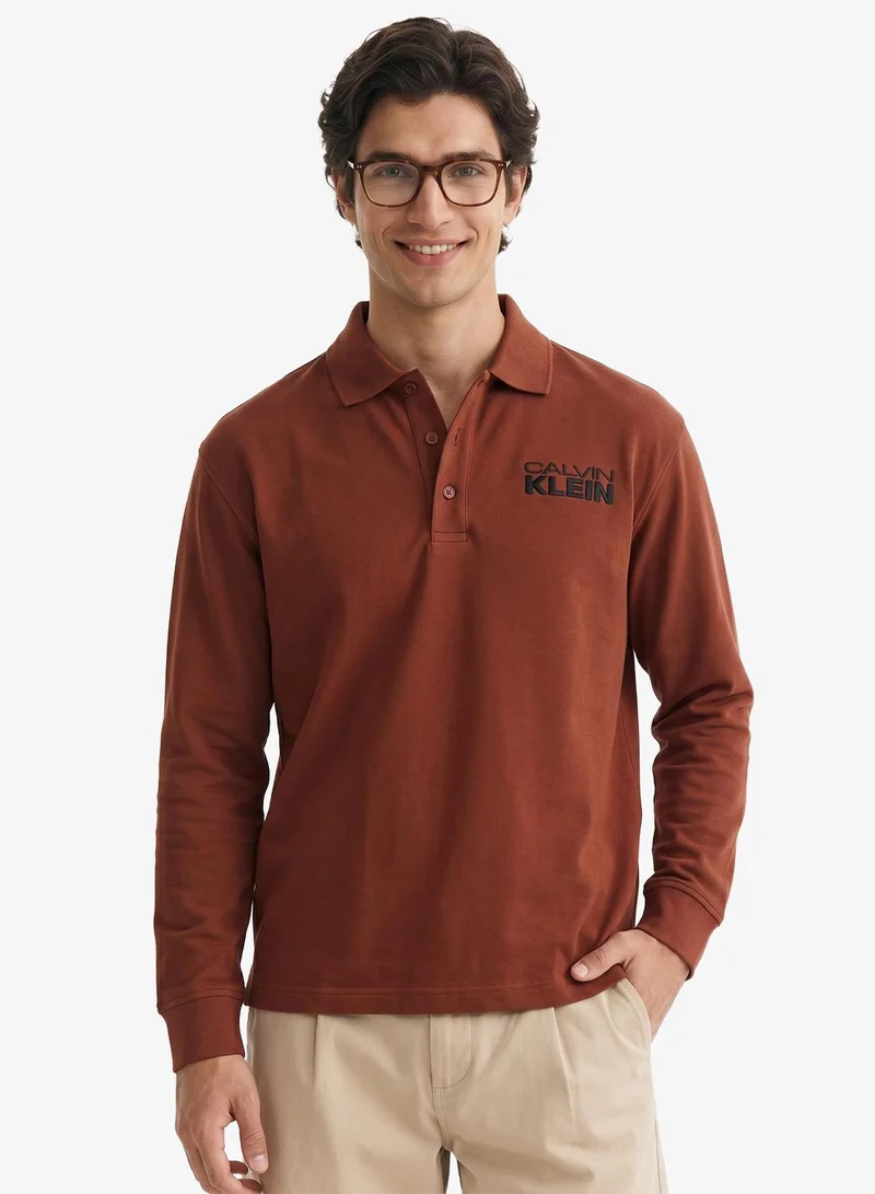 Heavy Jersey Long Sleeve Polo Shirt