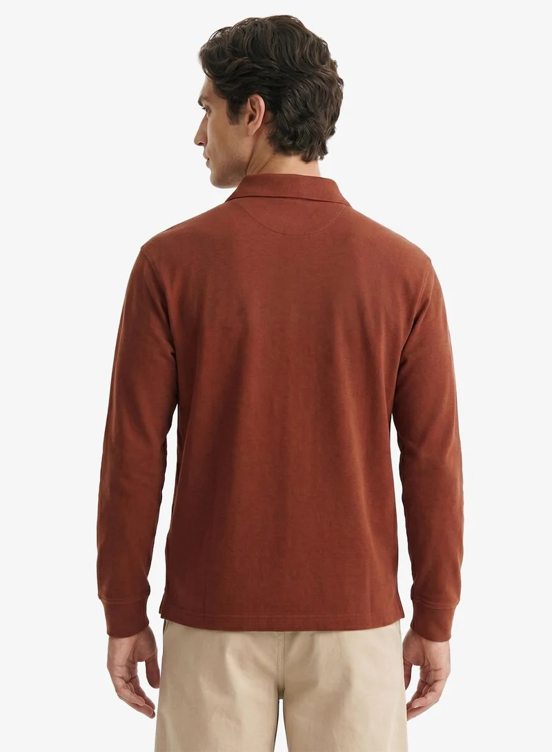 Calvin Klein Jeans  Heavy Jersey Long Sleeve Polo Shirt for Men | Best Price UAE