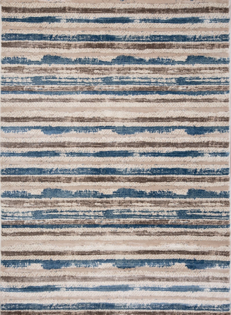 لوفت لومار، سجادة أريكة، سجادة غرفة معيشة حديثة، سجادات أرضية ناعمة، وسائد سجادة، سجادة أريكة غير قابلة للانزلاق، سجادة غرفة معيشة قابلة للغسل، مقاس 160*235 سم، أزرق/بيج-54016-SP9-X - Image 3