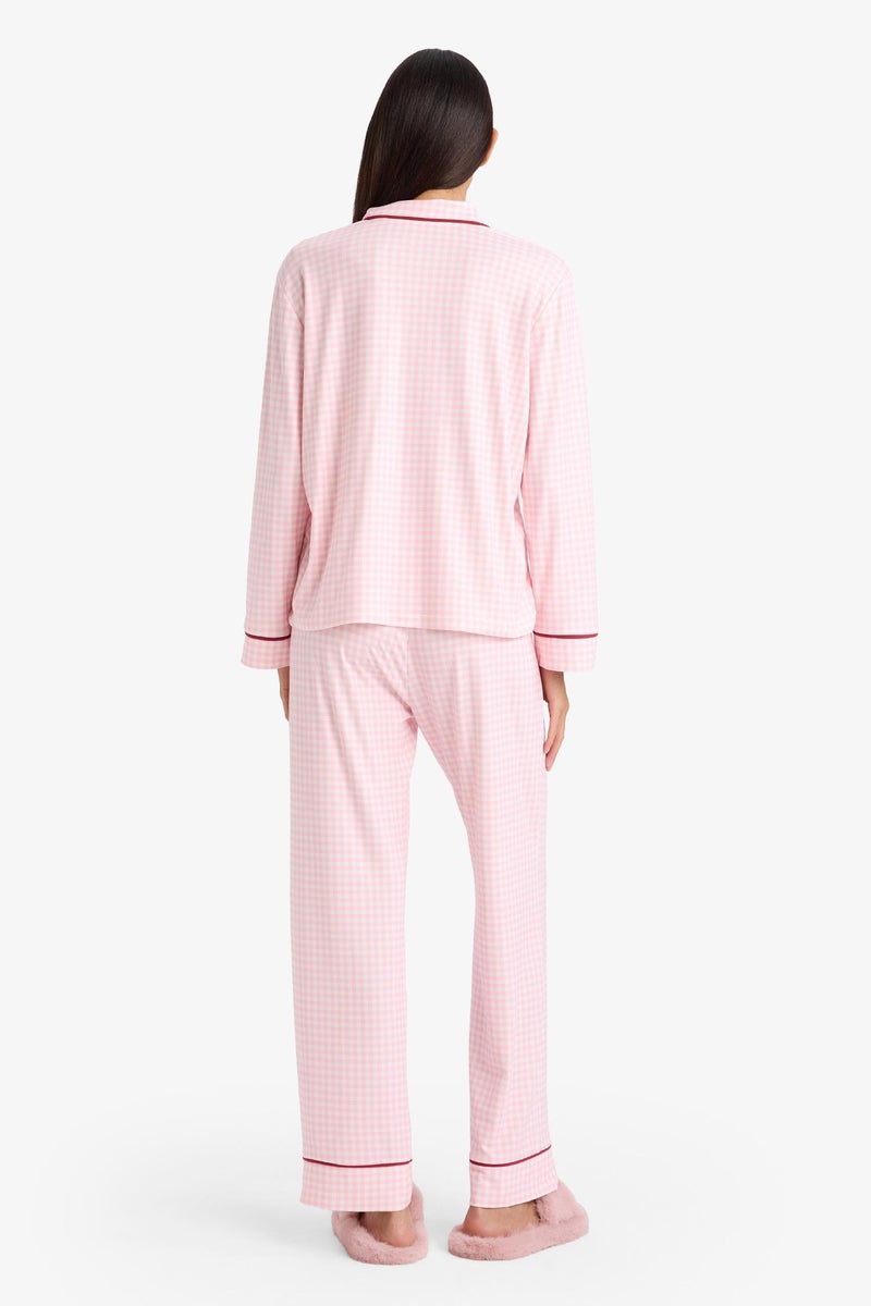 ديفاكتو طقم بيجاما قصة عادية كم طويل - قطعتين - Image 5