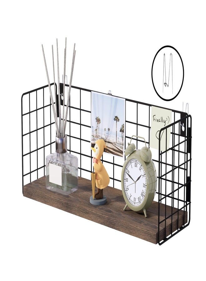 SoaShower Floating Cubicle Shelf with Hooks, Paulownia Wood Desktop Organizer for Office Cubicle Decor, Desk Shelf for Top of Desk & Cute Cubicle Accessories for Work - Image 1