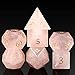 DNDND Pink Quartz DND Dice Set DNDND 7 PCS Natural Crystal DD Dice with Gorgeous Gift Case for Dungeons and Dragon Tabletop Game Pink Quartz - Image 2