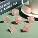DNDND Pink Quartz DND Dice Set DNDND 7 PCS Natural Crystal DD Dice with Gorgeous Gift Case for Dungeons and Dragon Tabletop Game Pink Quartz - Image 4