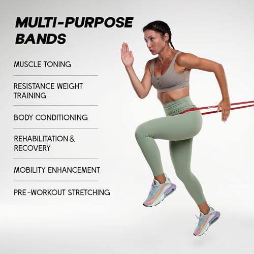 Konex Heavy Resistance Band for Men & Women | Durable Natural Latex Stretch Band (3–7 Kg) for Back & Full Body Workout | Ideal for Home, Gym, Fitness, Yoga, Stretching & Toning Exercises - Orange - Image 4