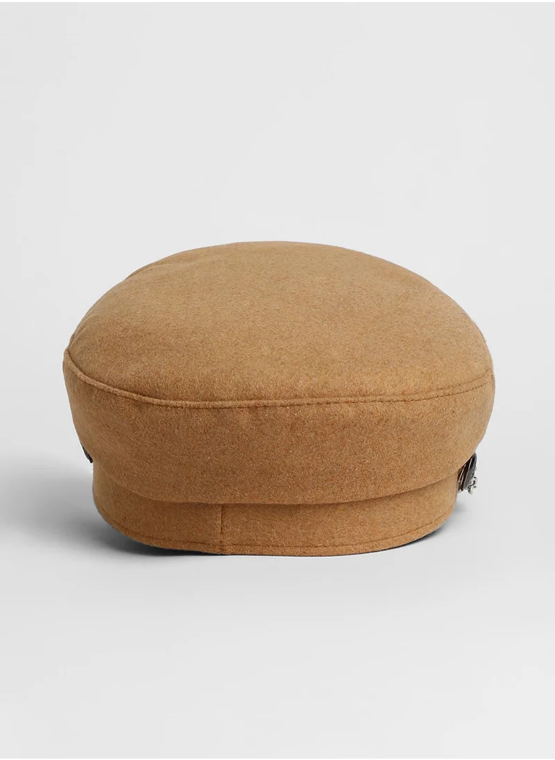 Haute Sauce Chain-Lined Bakerboy Cap - Camel Brown