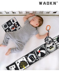 WAOKN Specially Designed 3-Piece Set of High Contrast Black and White Toys for Newborns, Based on Montessori Early Education Principles, Tummy Time Toys, Early Education Gifts for Babies Ages 0-9 Months  - Image 5