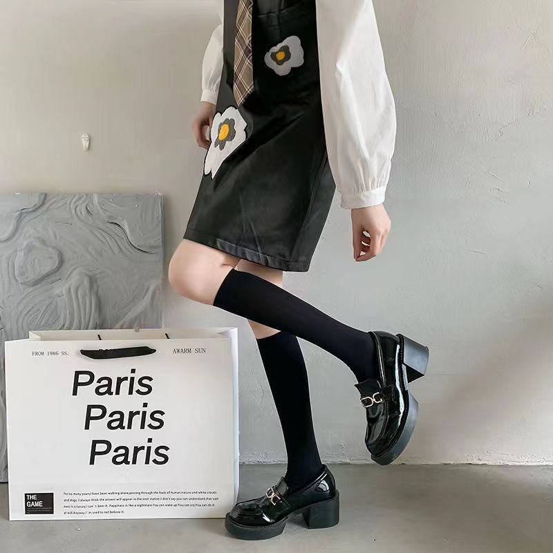 Velvet White JK Mid-Calf Slimming Socks Socks  - Image 5