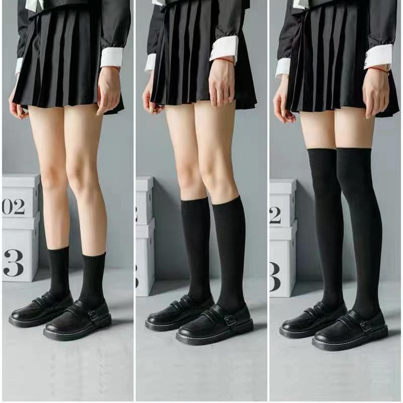 Velvet White JK Mid-Calf Slimming Socks Socks  - Image 4