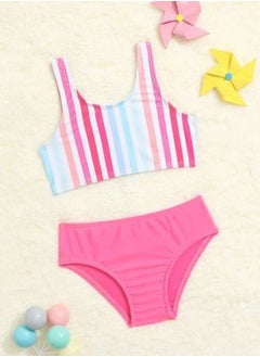 Shein Baby Girl Striped Bikini Swimsuit -size 18-24 M  - Image 1