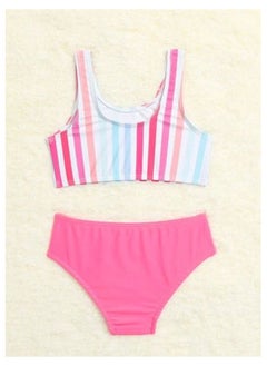 Shein Baby Girl Striped Bikini Swimsuit -size 18-24 M  - Image 2