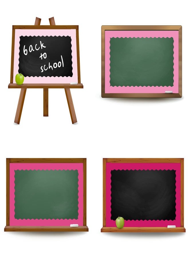Whaline 65.6ft Valentine's Day Bulletin Board Borders 4 Rolls Pink Series Die-Cut Bulletin Board Strips Colorful Rolled Trim Stickers for School Classroom Office Chalkboard Decoration - Image 3