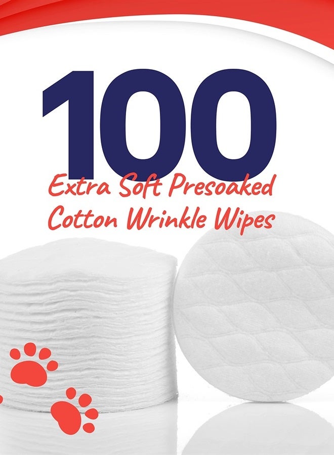 Bulldog Wrinkle Wipes for Dogs - 5" x 7" Extra Large Pads Clean Pug Wrinkles and Folds - Ultra Soft Cotton Pads in Coconut Oil Solution (Extra Large, 60 ct.)