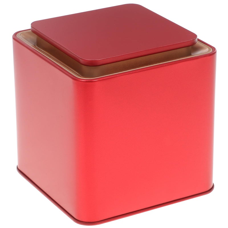 Vintage Red Airtight Tea Storage Jar Sealed Canister For Coffee Beans Loose Leaf - Image 2