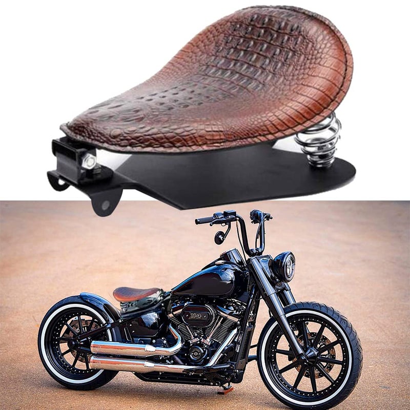 Bobber Motorcycle Solo Seat Compatible With Sportster XL 1200 883 48 Dyna Brown