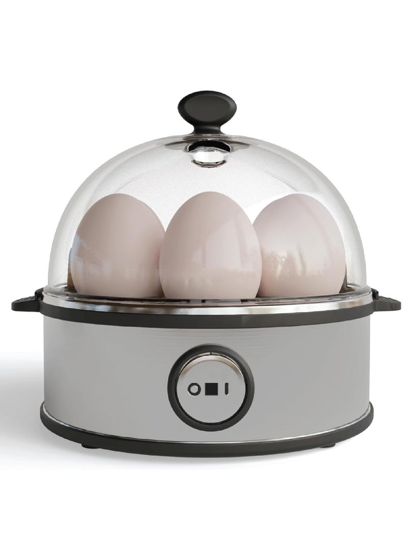 Generic Rapid Egg Cooker – 7 Egg Capacity Electric Egg Boiler for Hard, Medium, Soft Boiled Eggs, Poached, Scrambled, or Omelettes – Auto Shut-Off, BPA-Free, Easy One-Touch Operation – Silver  - Image 1