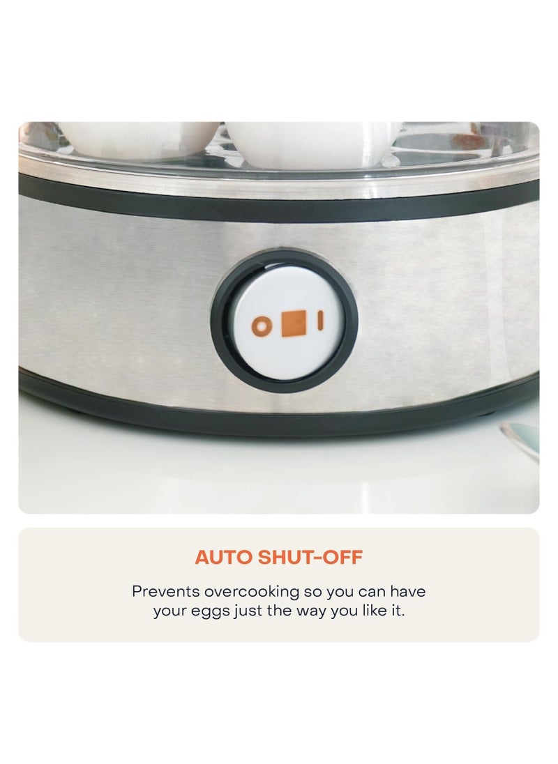 Generic Rapid Egg Cooker – 7 Egg Capacity Electric Egg Boiler for Hard, Medium, Soft Boiled Eggs, Poached, Scrambled, or Omelettes – Auto Shut-Off, BPA-Free, Easy One-Touch Operation – Silver  - Image 4