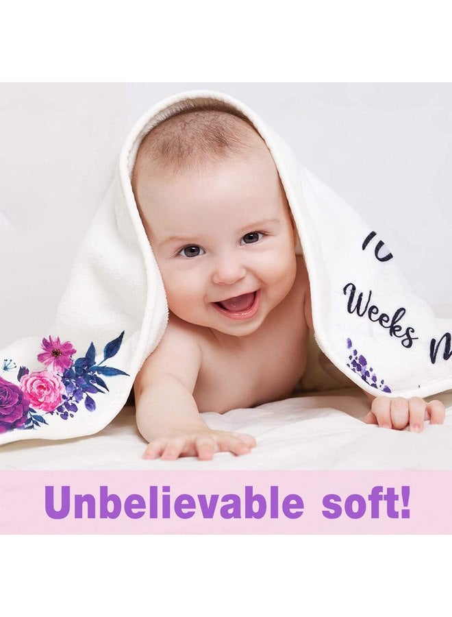 PHMOJEN PHMOJEN Cow Milestone Blanket for Baby Boy, Farm Animals Cow Print Photography Background Newborn First Year Growth Blanket for Baby Pictures Include 4 Frames and 1 Headband 48"x40" BTYYPH46  - Image 5