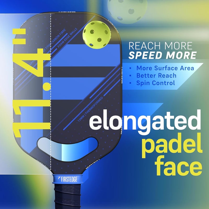 FIRSTEDGE AeroFusion Japanese Toray T700 Carbon Fibre Edgeless Pickleball Racket | Thermoformed | Pickleball Paddle Cover Included - Image 5