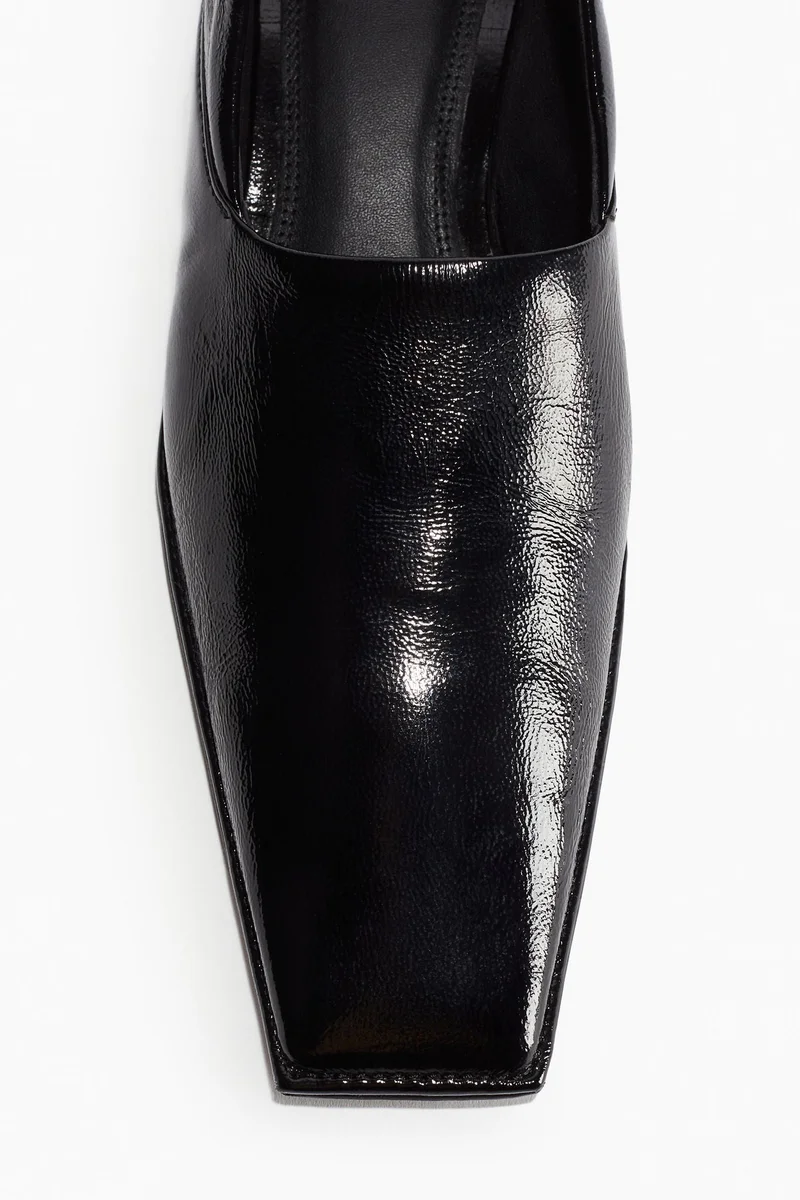 H&M Square-toe leather loafers