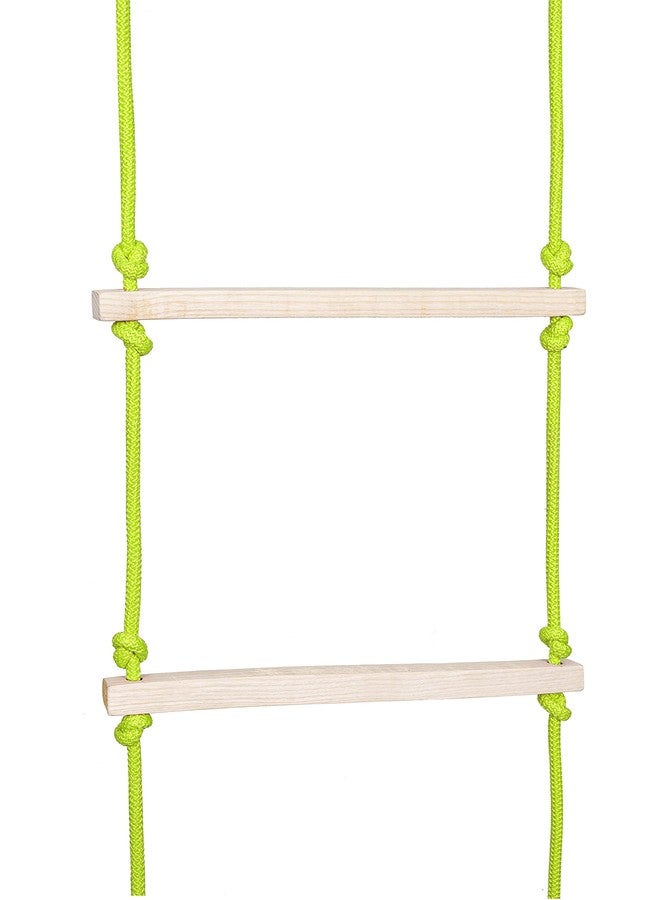 BOFFLE سلم حبل بوفل | درج تسلق للأطفال | ميزان خشبي للأطفال للنشاط البدني | ألعاب داخلية وخارجية للأطفال من 3 إلى 10 سنوات (أخضر) - Image 5