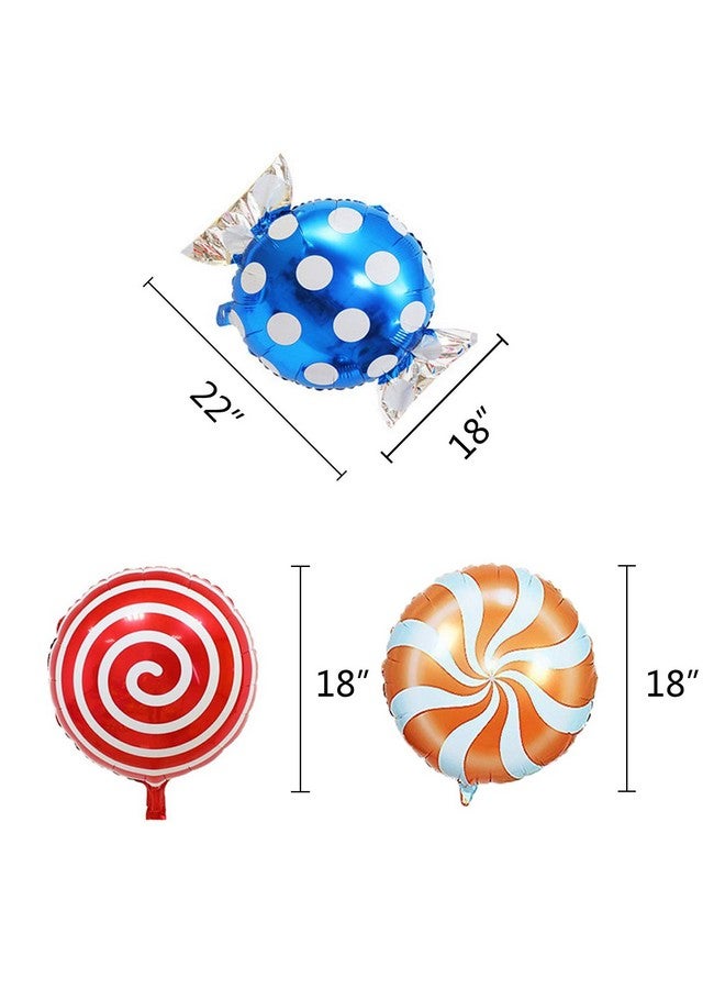 Oiuros 42 pcs 18" Sweet Candy Balloons, Round Lollipop Balloon, Birthday Wedding Party Balloons, Party Supplies - Image 5