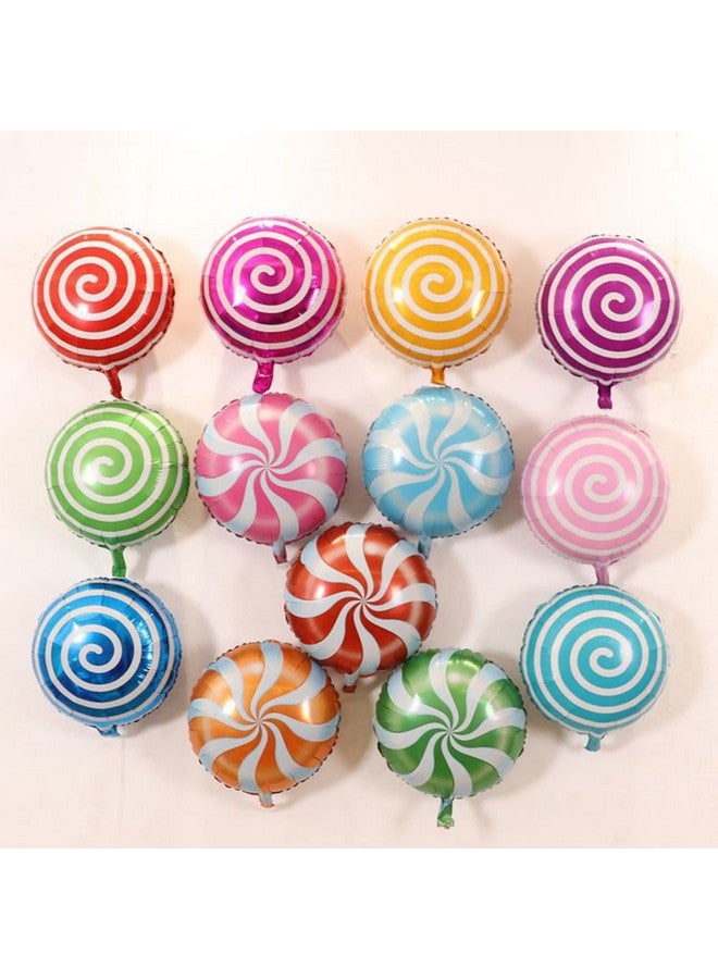 Oiuros 42 pcs 18" Sweet Candy Balloons, Round Lollipop Balloon, Birthday Wedding Party Balloons, Party Supplies - Image 2