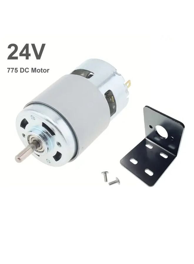 775 DC Motor 24V 6000 12000 RPM High Torque Metal Gear Worm Gearbox With Bracket - Image 2