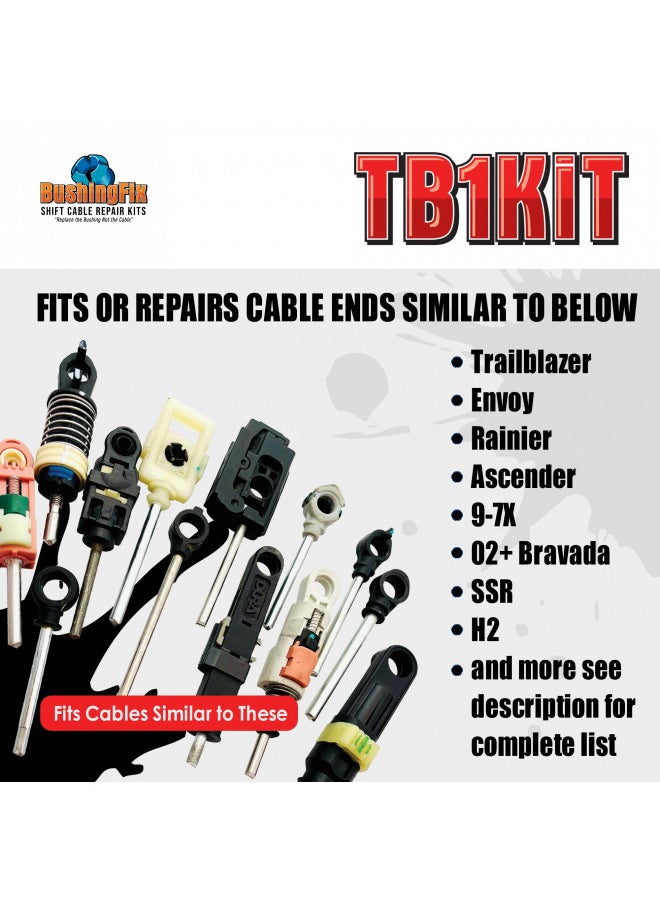BushingFix.com BushingFix TB1Kit - Automatic Transmission Shift Cable Bushing Repair Kit, Replacement Shifter Cable Bushing, Quality Transmission Repair Kit, Compatible with Chevrolet, Jeep, Ford and Other Brands  - Image 3