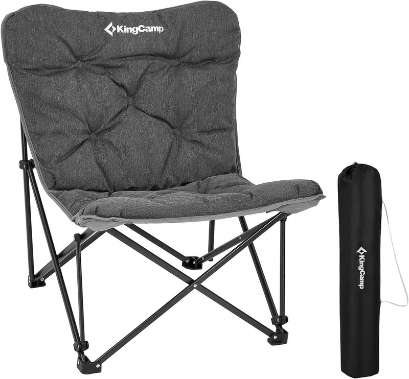 KingCamp Butterfly Chair Oversized Thick Padded Comfy Camping Chairs Portable Folding Dorm Reading Saucer Chair 300lbs Heavy Duty Seat with High Backrest for Outdoor Indoor Patio Lawn Living Bed Room