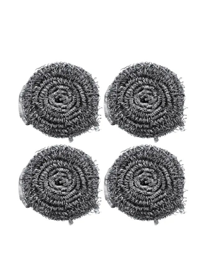 Bisbell Stainless Steel Spirals – 4 Pieces | Heavy-Duty Steel Wool Scrubbers for Kitchen, Pots, Pans, Utensils – Rust-Resistant, Durable Cleaning Pads – Silver - Image 2