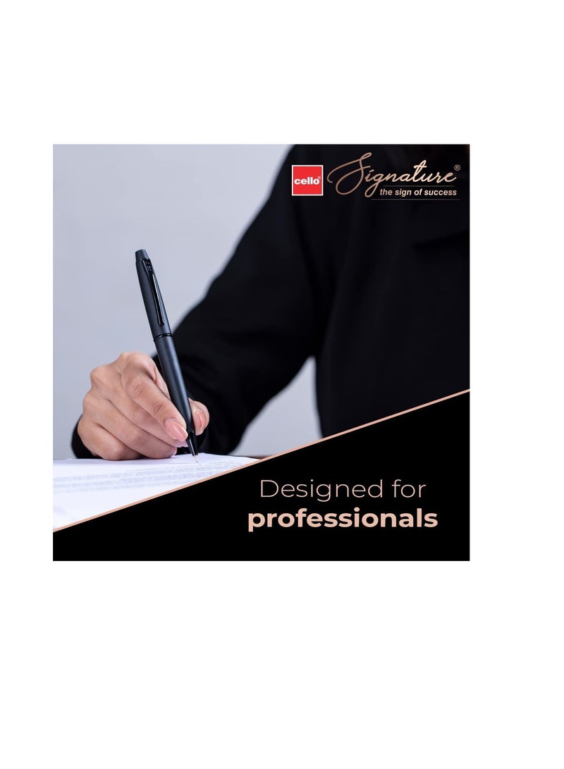 Cello Cello Signature Carbon Ball Pen Blue Pack of 1 - Image 3