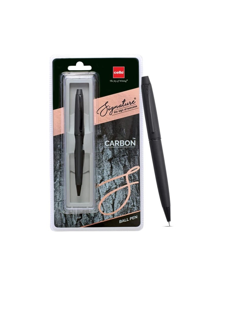 Cello Cello Signature Carbon Ball Pen Blue Pack of 1 - Image 1
