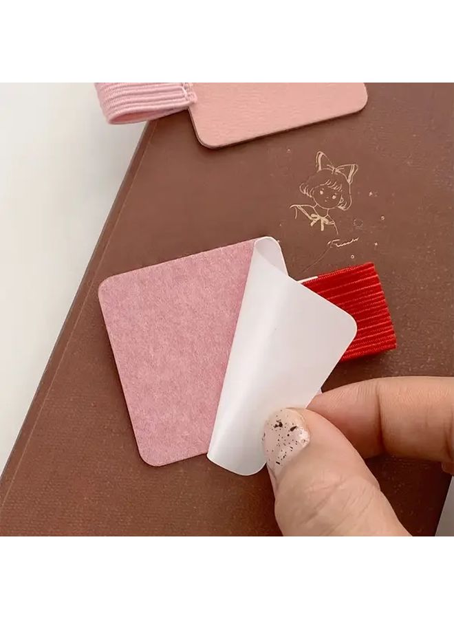 Coffee Brown Self Adhesive Elastic Pen Holder for Books Touch Screens Office - Image 3