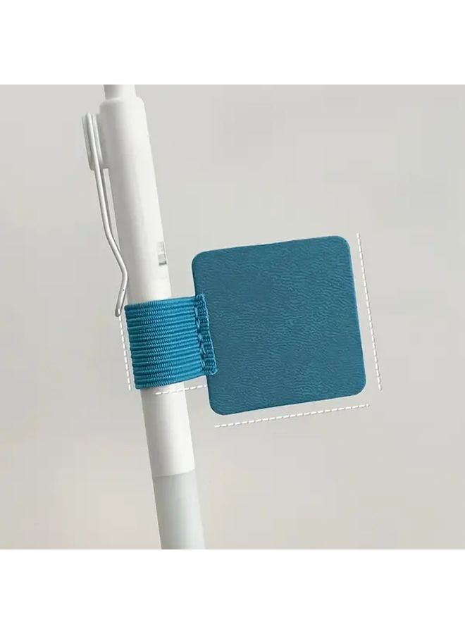 Coffee Brown Self Adhesive Elastic Pen Holder for Books Touch Screens Office - Image 5