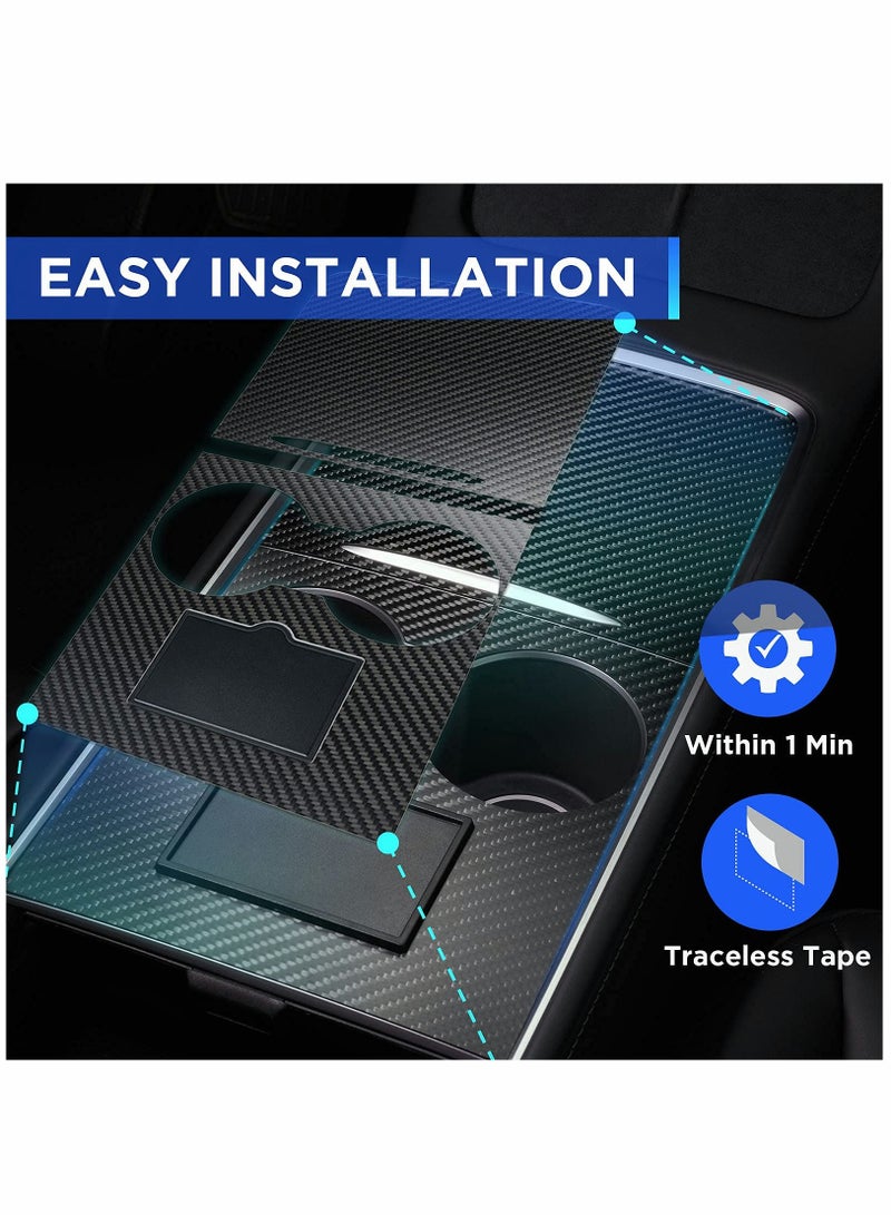 Center Console Wrap Cover Kit for 2021 Tesla Model 3 & Model Y - Ultra Slim, Non-Tracing, Removable Protector Accessories for Enhanced Interior Protection - Image 4