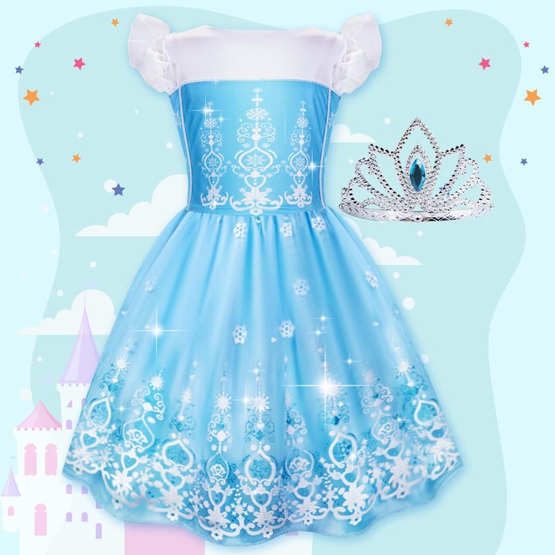Meland Princess Dress Up - Princess Dresses for Girls with Princess Toys, Dress Up Clothes for Little Girls Pretend Play - Image 3