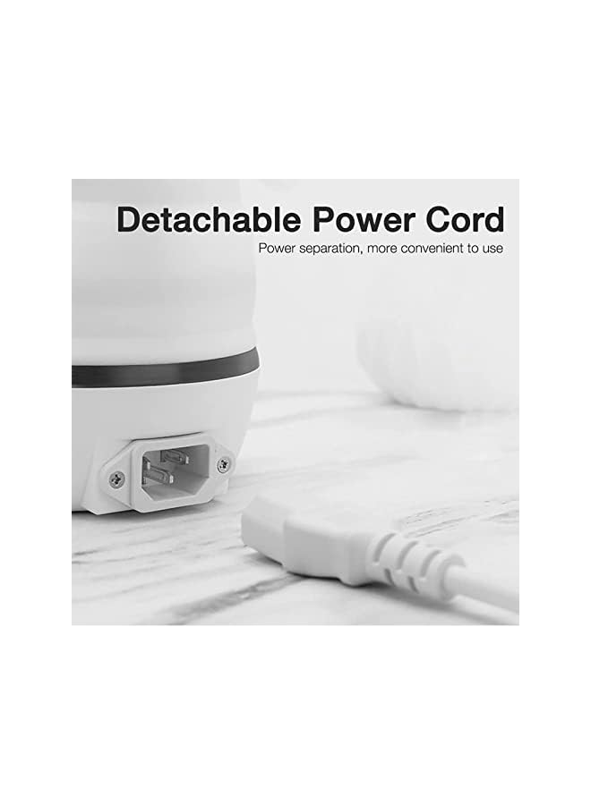 PROMASS Kettle Electric, Foldable Kettle, Adjustable Temperature Travel Kettle, Food Grade Silicone with Dual Voltage Detachable Power Cord for Camping and Hiking, 110-220V (White) - Image 5