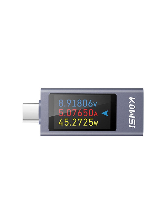 Type-C Cellphone Charging Tester PD Direct Current Voltmeter Aluminum Alloy Housing Power Meter