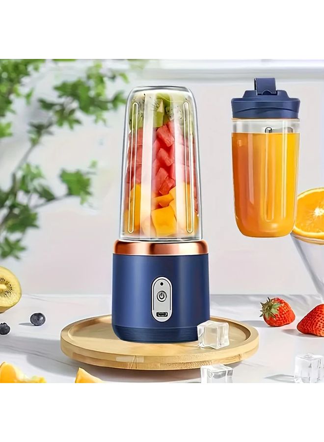 Portable USB Blender Double Cup Pink 21000 RPM Motor Smoothie Maker For Travel - Image 5