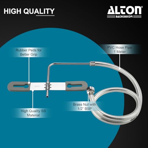 ALTON ALD245, 1 Meter Jet Spray American | Hands-Free Jet Spary for Toilet | Silver - Image 3