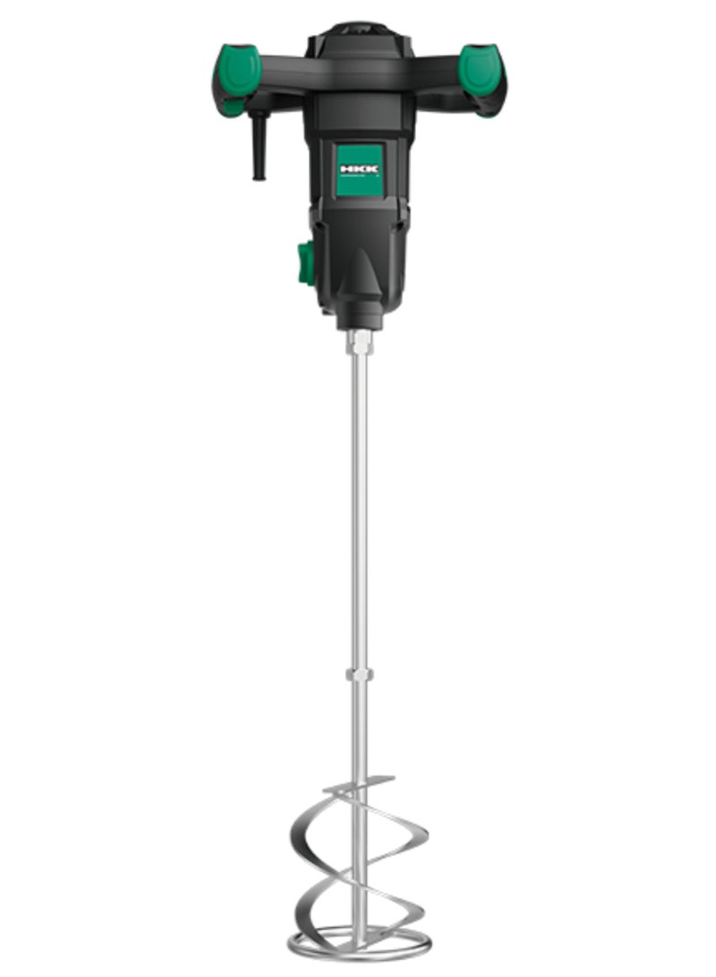 ح ك ك خلاطة أسمنت كهربائية بقوة 1400 واط، بمقبضين وعجلتين للتحكم في السرعة، مناسبة لخلط الجص والمونة والبلاط والمواد اللاصقة والدهانات، أداة بناء شديدة التحمل - Image 1