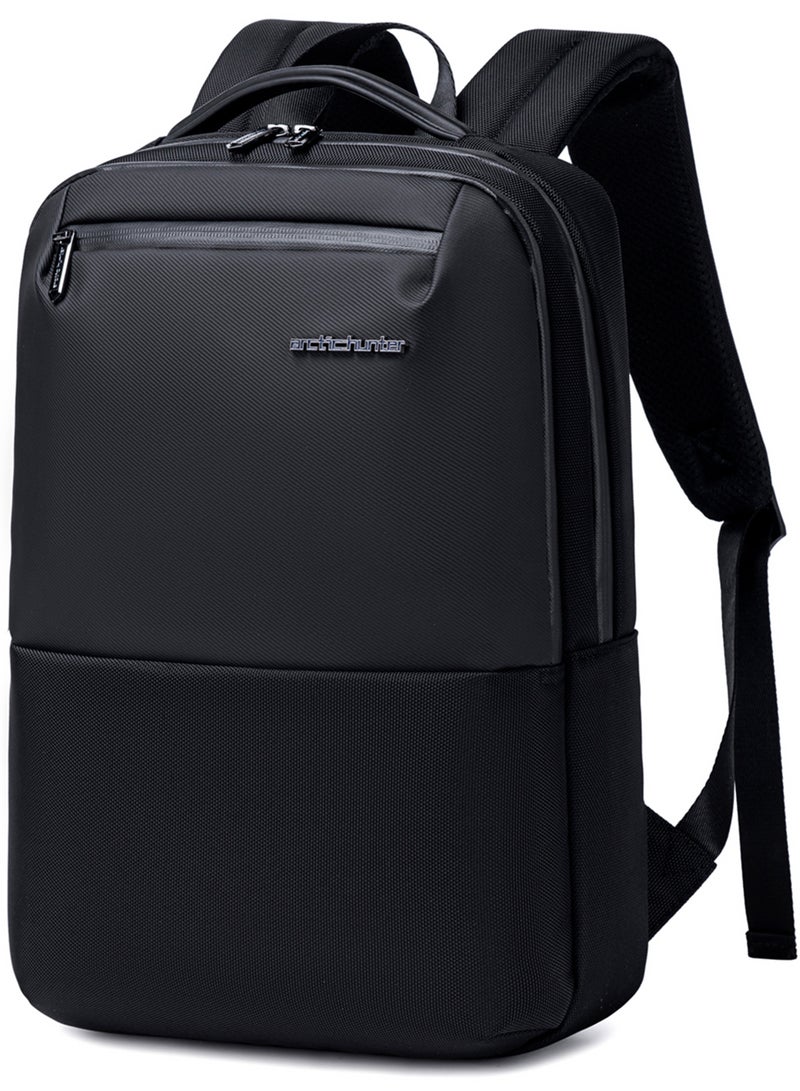 ARCTIC HUNTER 16 Inch Slim Laptop Backpack Water Resistant Anti-Theft Daypack for Business Casual Travel for Men Women, B00681, Black - Image 1