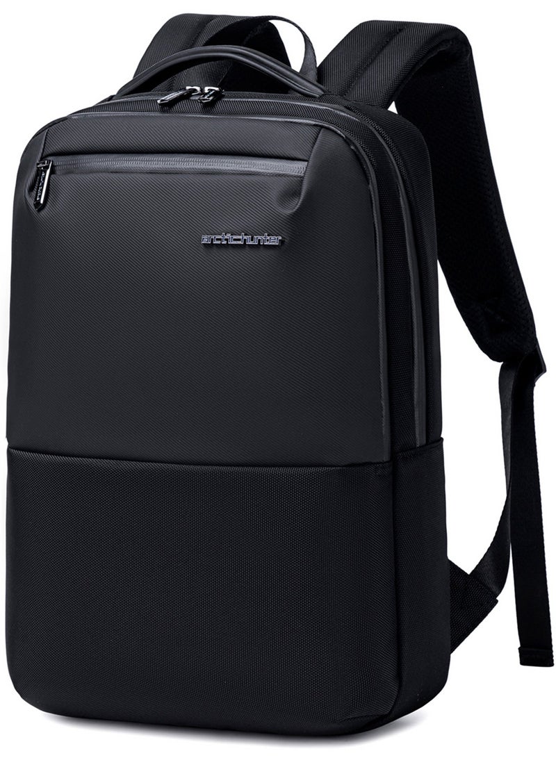 ARCTIC HUNTER 16 Inch Slim Laptop Backpack Water Resistant Anti-Theft Daypack for Business Casual Travel for Men Women, B00681, Black - Image 1