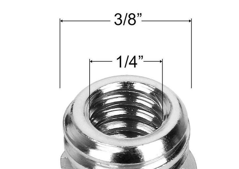 Hanumex Heavy Duty Metal Tripod Screw Adapter Converter, 1/4 Inch to 3/8 Inch and 3/8 Inch to 1/4 Inch Reducer Bushing Set for Tripods, Monopods, Ball Heads and Video Lights, Pack of 4 - Image 3