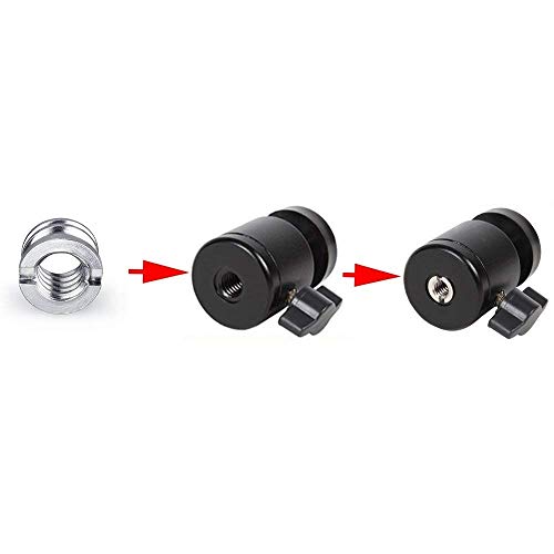 Hanumex Heavy Duty Metal Tripod Screw Adapter Converter, 1/4 Inch to 3/8 Inch and 3/8 Inch to 1/4 Inch Reducer Bushing Set for Tripods, Monopods, Ball Heads and Video Lights, Pack of 4 - Image 5